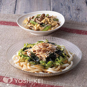 蒸し鶏のごまだれサラダうどん