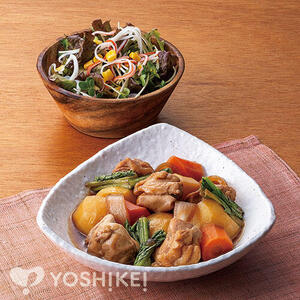鶏肉とじゃが芋の甘辛煮